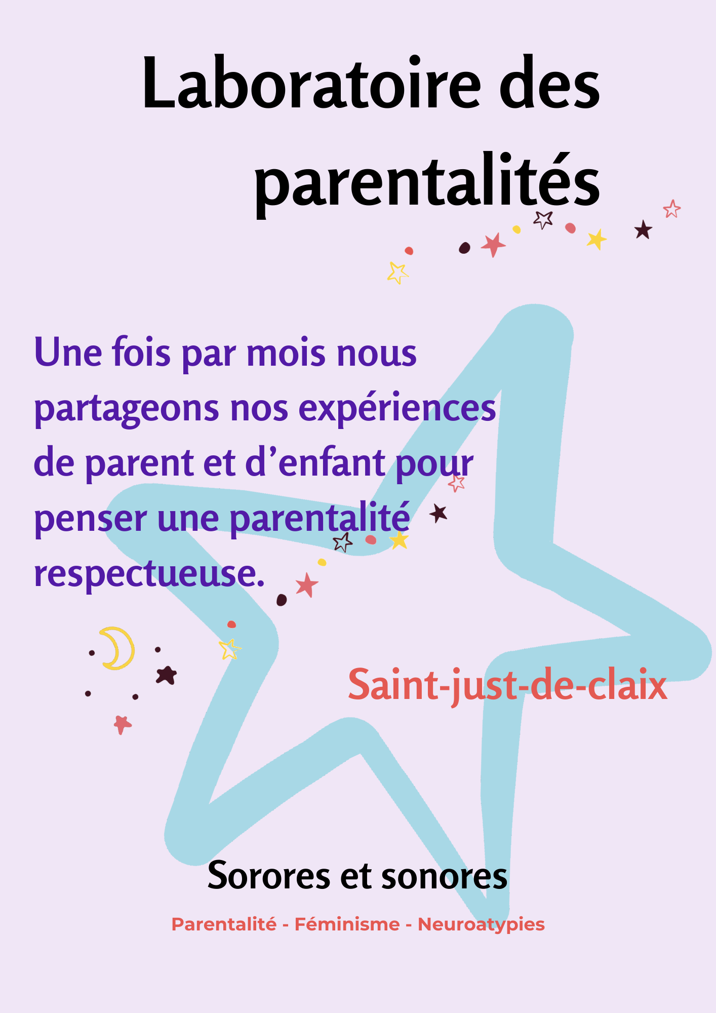 Laboratoire des parentalités Sorores et sonores Affiche Laboratoire des parentalités